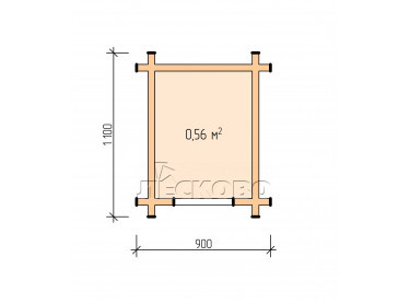 Doghouse "KD" series 0.7х0.9